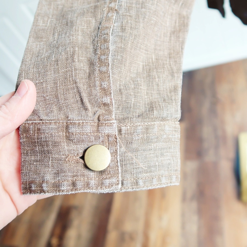 Metrostyle Womens 100%‎ Linen Button Jacket 14T Vintage Romantic Fairycore Boho - Picture 3 of 9